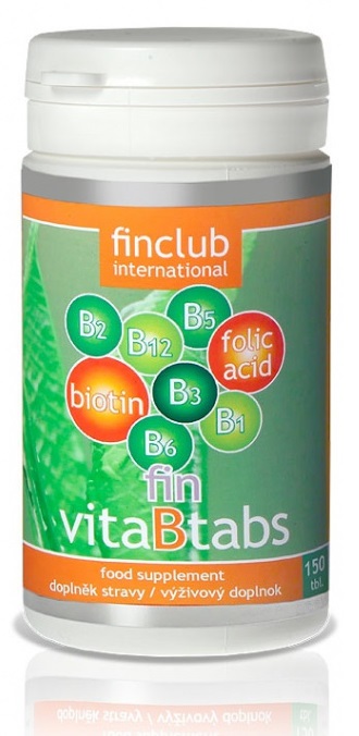 VitaBtabs obsahuje kyselinu listovou a B vitamíny, včetně B12.