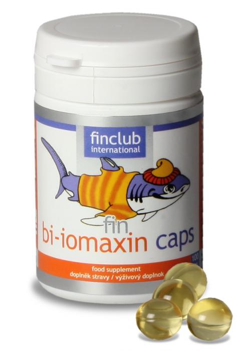 fin Bi-iomaxin caps - zdroj omega-3 - olej ze žraločích jater a rybí olejový koncentrát, přispívá k posílení imunitního systému. v